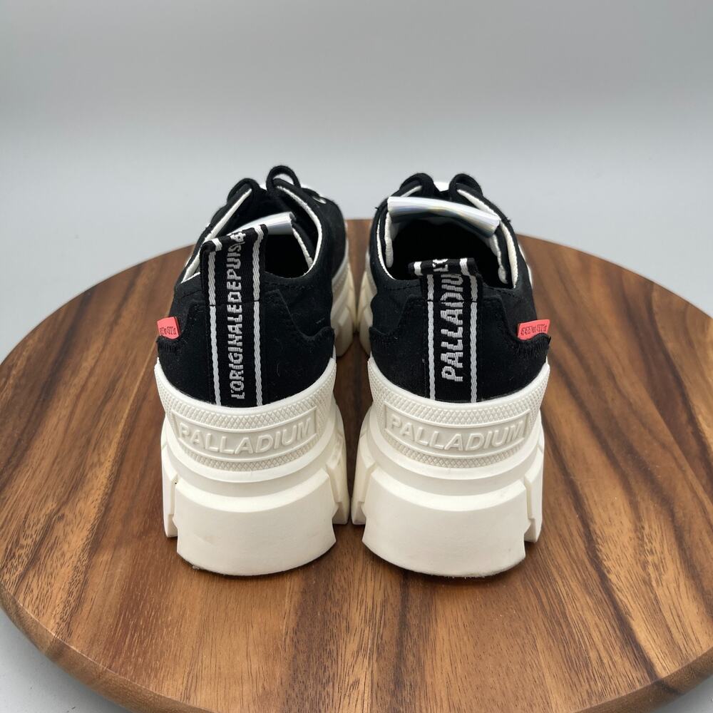 Palladium Revolt LO TX Shoes Womens Size 8 Black Marshmallow Platform Sneakers - Picture 4 of 9